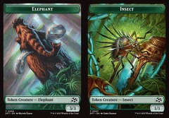 Elephant (0006) // Insect (0007) Double-Sided Token - Foil